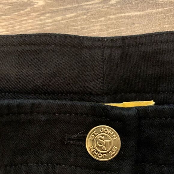 St. John Collection Ankle Crop Jeans Pants Gold Tone Hardware Size 6 - Picture 2 of 7